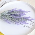 thumbnail image 3 of 4pcs Artificial Lavender Flowers Bundle Plastic Fake Plants Wedding Bridle Bouquet Indoor Outdoor Home Office Table Centerpieces Decor, 3 of 5