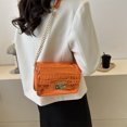 thumbnail image 3 of Bolso de mujer Bolso de cadena Moda brillante Crossbody Ladies Messenger Naranja FLhrweasw Nuevo, 3 of 7