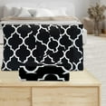 thumbnail image 5 of Mocassi Pattern Printed Pillowcases 2-Piece Set Egyptian Quality 1500 Thread Count Timeless Classic Designs Soft and Smooth Weave, Wrinkle Resistant, Quatrefoil King Pillowcase, Black, 5 of 5