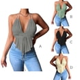 thumbnail image 5 of Chaleco Minnieouse Escote en V profundo camisola tirantes finos Top corto Sin espalda para niñas, 5 of 5
