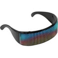 thumbnail image 1 of HUGFEGWE Lunettes LED, Contrôlées par Application, Lunettes Lumineuses RGB Personnalisables avec Éclairage Réactif au Son, Haute Luminosité pour Fêtes, Raves, Festivals de Musique, Noël UA824-0907, 1 of 9