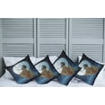 thumbnail image 2 of Ambesonne Space Throw Pillow Cover 4 Pack, Swing in the Sky Moon, 16", Dark Blue and Grey, 2 of 5