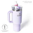 thumbnail image 2 of Vaso Cirkul de acero inoxidable, color lila, 1,2 L, con asa StrawSip, 2 of 9