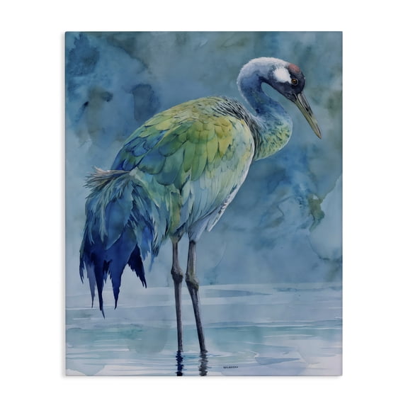Stupell Industries Rustic Lodge Turquoise Feathered Coastal Bird Canvas Art, 16 x 20, by Franklyn Gregory
