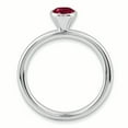 thumbnail image 2 of Bague en Argent Sterling Stackable Expressions Haute 5 mm Ronde en Rubis Créé Taille 10, 2 of 3
