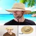 thumbnail image 2 of Chapeau de Cowboy Rond en Paille pour Hommes, 2 of 5