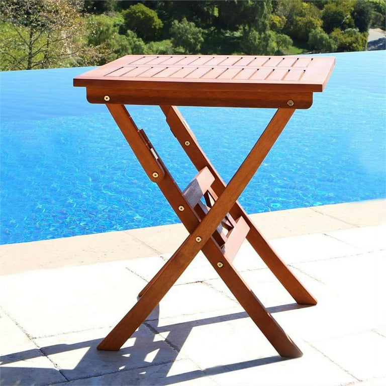 VIFAH Wood Outdoor Folding Bistro Table