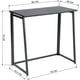 thumbnail image 5 of Escritorio Plegable Rectangular de Color Negro (80cm*40cm*74 cm) HOMEMAKE FURNITURE Industrial Clásico, 5 of 7