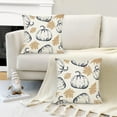 thumbnail image 5 of Fall Pillow Covers 20x20 Inch Set of 2 Blue Pumpkin and Orange Maple Leaf Throw Pillow Covers Fall Autumn Indoor Outdoor Decorative Pillow Case Thanksgiving Harvest Farmhouse Couch Sofa Decoration, 5 of 6
