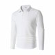 thumbnail image 4 of pstuiky camisas de manga larga para hombre, Top informal holgado de color liso con medio botón y solapa de manga larga para hombre camisetas de hombre l, 4 of 8