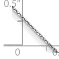 thumbnail image 2 of 14K White Gold .65mm Diamond Cut Cable Chain Female Adult Necklace 20", 2 of 2
