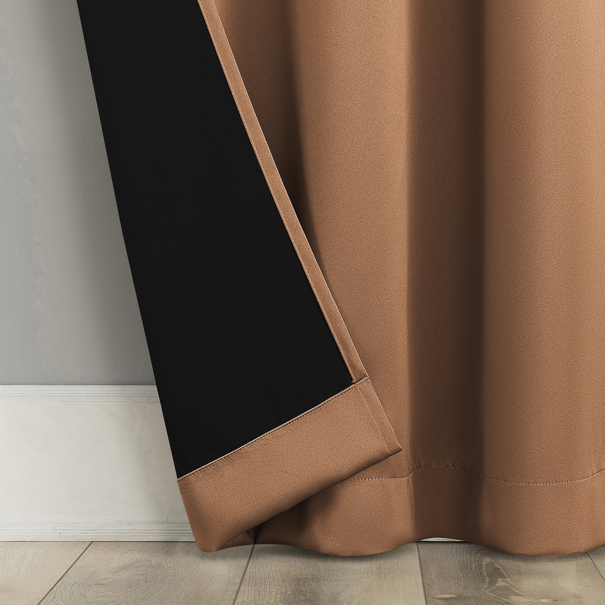 Sun Zero Graham 2-pack Magnetic Closure 100% Blackout Grommet Curtain Panel Pair, 40"W x 72"L, Dusty Terracotta