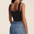thumbnail image 6 of Women's Sleeveless Tank Top Form Fitting Square Collar Thread Basic Cami Shirts, 6 of 9