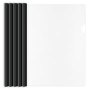 Binditek 40 Pack Letter Size Clear Report Covers with Sliding Bars, 40 Sheet Capacity, Black, PVC(plastic)