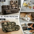 thumbnail image 5 of Xoenoiee Hunting Camo Forest Print Recliner Covers for 3 Seater Reclining Stretch Sofa Slipcover Soft Washable Furniture Protector for Dogs and Pets, 5 of 7