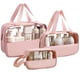thumbnail image 1 of Neceseres de Maquillaje de Viaje, 3 Paquetes de 3 Tamaños, Organizador Cosmético con Cremallera para Mujer, Resistente al Agua, para Brochas y Accesorios Digitales, 1 of 8