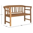 thumbnail image 6 of Safavieh Porterville Indoor/Outdoor Modern 2 Seat Garden Bench, 6 of 7