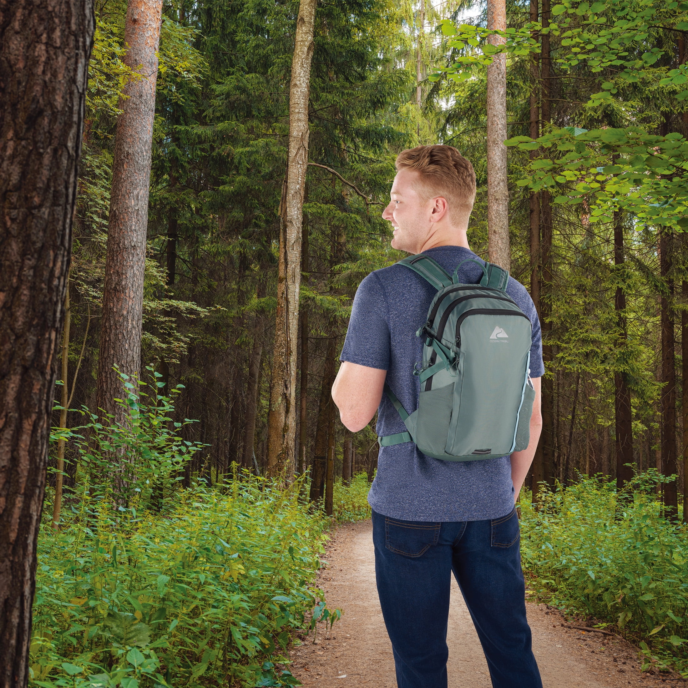 Ozark Trail 14L Adult/Teen Polyester Juniper Daypack Backpack, Green