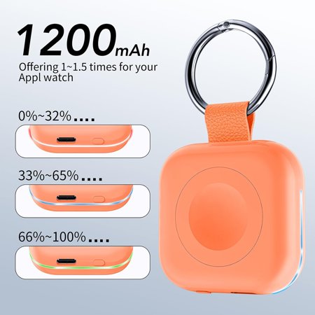 SLFR-Power Bank for Apple Watch 10 1200mAh Battery Pack Magnetic iWatch Charger Portable Travel Quick Wireless Charging with Built in Cable for Apple Watch 11/10/9/Ultra2/8/Ultra/7/6/Se/5/4/3/2/1