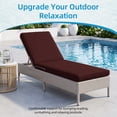 thumbnail image 3 of Millsilo Outdoor Chaise Lounge Cushion, 72" x 21" x 3" Patio Lounge Chair Cushion, Water-Resistant UV-Protected Replacement Cushion with High Density Foam, Burgundy, 3 of 9