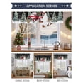 thumbnail image 6 of Christmas Truck Snowman Valances for Windows, 42 x 18in, Xmas Tree Snowflakes Animal Black Rod Pocket Kitchen Valance Curtain Light Filtering Window Treatments for Living Room Bedroom, 1 Panel, 6 of 7