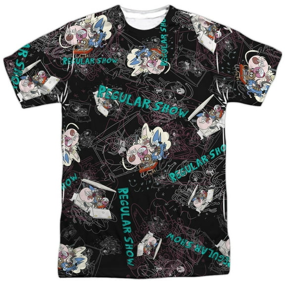 Regular Show Golf Cart Ride Officially Licensed Sublimation Adult T Shirt