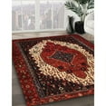 thumbnail image 3 of Ahgly Company Machine Washable Indoor Square Traditional Chestnut Brown Area Rugs, 6' Square, 3 of 7
