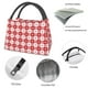 thumbnail image 4 of Easygdp Red Plaid Daisy Bolsa de Almuerzo Insulada Reutilizable, Bolsa de Mano y Bandolera para Oficina, Trabajo, Viajes, 4 of 6