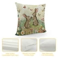 thumbnail image 4 of FUMJ  Happy Easter Bunny Flowers Throw Pillow Cover, Butterfly Rabbit Cushion Case Decoration for Sofa Couch, 4 of 5