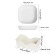 thumbnail image 4 of Beautynvta Square Plastic Plate Set of 12, Bone Spit Plates, Multi-Use Dessert Plates for Fruits Cookies and Snacks, Reusable Lightweight Plates, Dishwasher Safe, BPA Free, 4 of 6