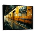 thumbnail image 2 of Designart "Yellow Train Translucent flow III" Transportation Floater Framed Canvas Art Print, 2 of 7