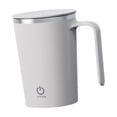 thumbnail image 4 of Taza de café, batidora de proteínas eléctrica, botella de 380 ml, carga USB, mezcla automática blanco, 4 of 9