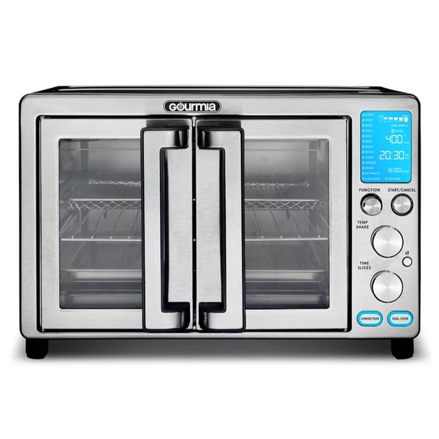 Horno eléctronico GOURMIA 24 L 15 funciones de cocción horno dual 6 rebanadas de pan o un pollo entero