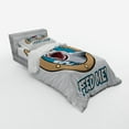 thumbnail image 2 of Ambesonne Cartoon Bedding Set 3 Pcs, Feed Me Words Shark, Twin XL, Multicolor, 2 of 2