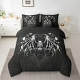 thumbnail image 2 of Erosebridal Animal Sugar Skull Skeleton Bed in a Bag King Size,Gothic Halloween Bed Set,Moon Phase Bedding King Size,Lightweight Bedroom Decorative Reversible,7 Pieces, 2 of 6
