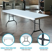Lifetime 8-Foot Commercial Grade Folding Table, White Granite (22980)