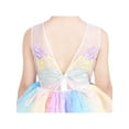 thumbnail image 5 of Girls Dress Multicolor Rainbow Bow Tie Butterfly Tulle Party Princess 7 Years, 5 of 7