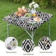 thumbnail image 4 of Pioneer Flower Floral Print Pattern Square Fitted Tablecloth with Elastic Edge,Square Table Cover,Washable Elastic Table Cover for Home Kitchen Party Decor 34"x34", 4 of 6