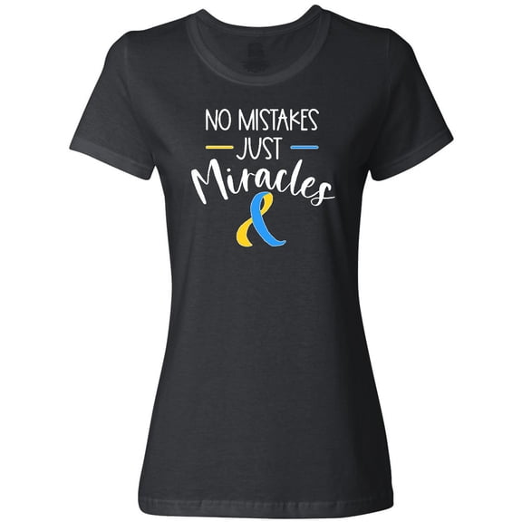 Inktastic No Mistakes, Just Miracles Down Syndrome Awareness Women's T-Shirt