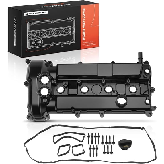 A-Premium - Engine Valve Cover with Valve Cover Gasket, Oil Filler Cap, Spark Plug Seals & Bolts Compatible with Ford Focus 2012 2013 2014, L4 2.0L