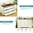 thumbnail image 3 of Spaco Dresser for Bedroom 6 Drawers Dresser Bedroom Furniture, White Dresser, 3 of 8