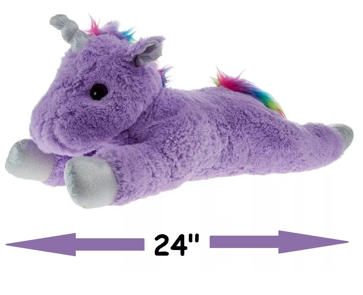 Jumbo Dog Toys Soft Stuffed Plush Cuddle and Play Animal Themes for All Breeds (All 3 Unicorns)