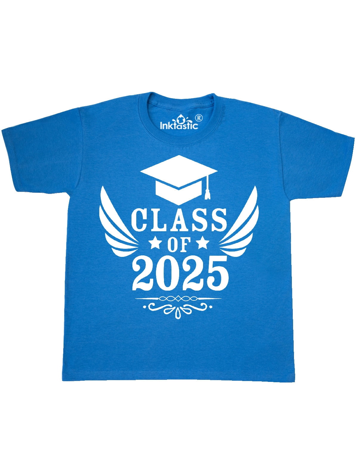 Class of 2025 with Graduation Cap and Wings Youth TShirt