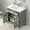 02-Gray, variant on 30" Bathroom Vanity with Ceramic Sink Combo, Small Space Freestanding Bathroom Vanity, Full Extension Drawers, Side Drawer Slides