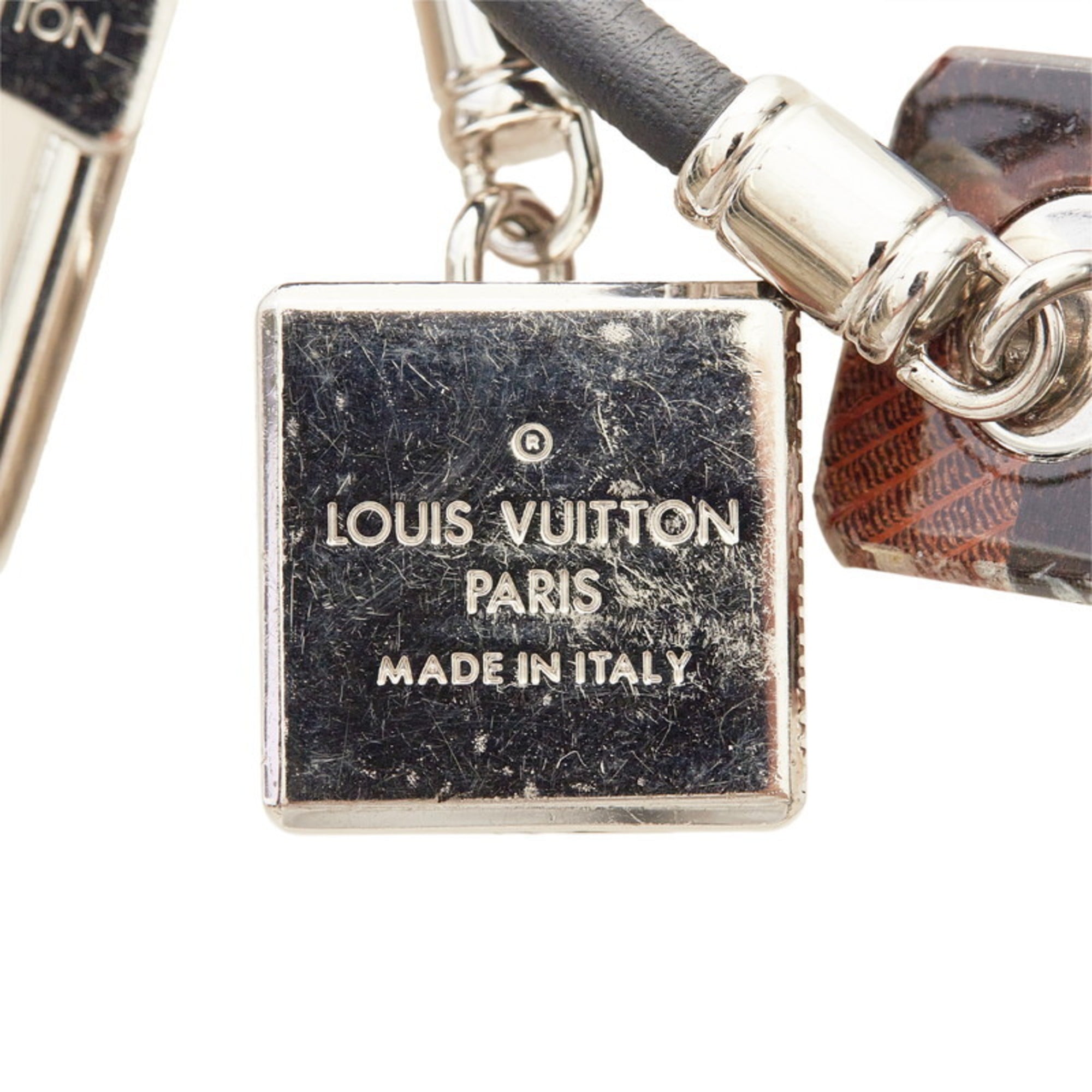 LOUIS VUITTON key ring M67918 Damier Key Ring metal Silver unisex Used –