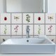 thumbnail image 3 of 18 pegatinas para azulejos con diseño de mariquita, flores, abejas y mariposas, de pared, impermeables, autoadhesivas, 9 estilos, 3 of 9