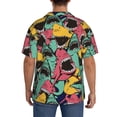 thumbnail image 3 of Sikiie Angry Shark Pattern Men's Wrinkle Free Untucked Cuban Shirt Business Casual Button Down Shirts Short Sleeve ShirtX-Large, 3 of 5