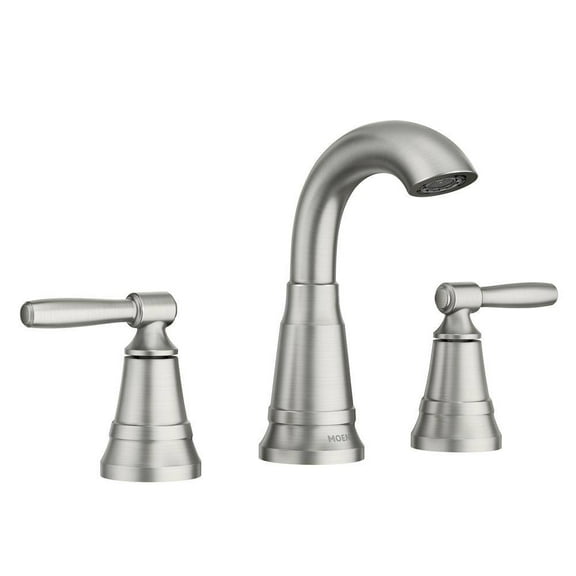 MOEN 84972SRN Halle 8 in. Widespread 2-Handle High-Arc Bathroom Faucet in Spot Resist Brushed Nickel