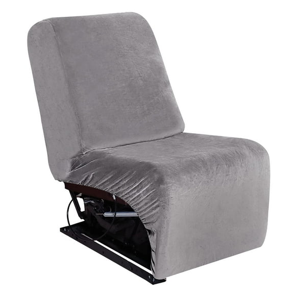 ULTICOR 7-Piece L Shape Sectional Recliner Sofa Covers, Velvet Stretch Reclining Couch Covers for Reclining L Shape Sofa, Thick, Soft, Washable (Light Grey, 1 Additional seat)