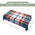 thumbnail image 2 of Blue Red And Beige Tartan Plaid Rectangular Tablecloth 55"x70" with Lace Edge, Washable Durable Table Cover for Dining, Indoor Outdoor Home Restaurant Decor, 2 of 5